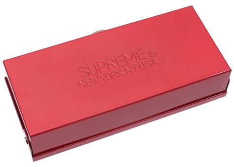 Supreme Small Metal Storage Box Red SS17A64 SS17 Rare 